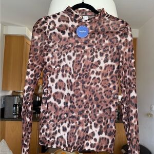 Savage X Fenty Leopard Print Long Sleeve Top